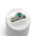 Emerald Ring Platinum PT900 Vintage Jewelry Estate Jewelry Japan JEM-1007-4