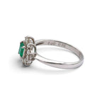 Emerald Ring Platinum PT900 Vintage Jewelry Estate Jewelry Japan JEM-1007-4