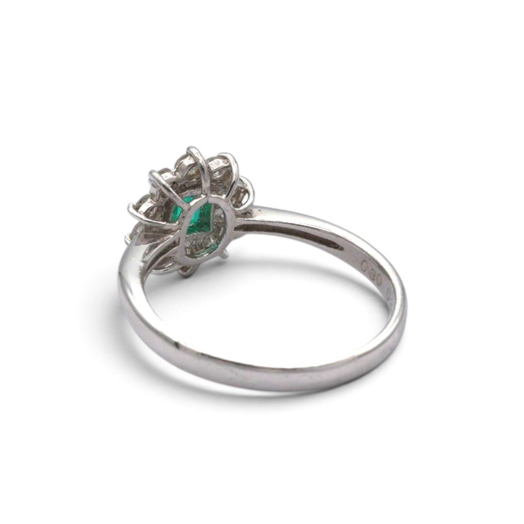 Emerald Ring Platinum PT900 Vintage Jewelry Estate Jewelry Japan JEM-1007-4