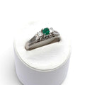 エメラルド リング プラチナ PT900 ヴィンテージ ジュエリー Estate Jewelry Japan JEM-1091-2