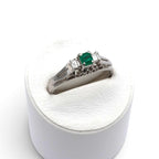 エメラルド リング プラチナ PT900 ヴィンテージ ジュエリー Estate Jewelry Japan JEM-1091-2