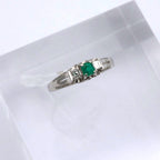 エメラルド リング プラチナ PT900 ヴィンテージ ジュエリー Estate Jewelry Japan JEM-1091-2