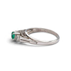 エメラルド リング プラチナ PT900 ヴィンテージ ジュエリー Estate Jewelry Japan JEM-1091-2