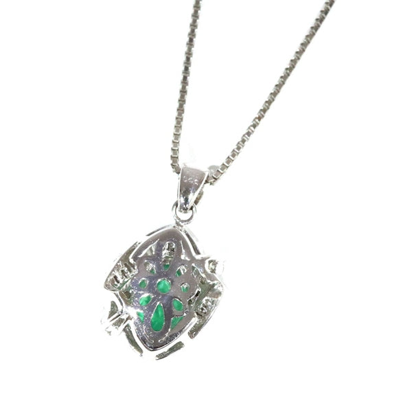Emerald Ring Platinum Vintage Jewelry JEM-1092-03