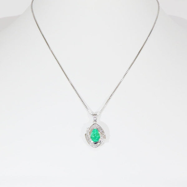 Emerald Ring Platinum Vintage Jewelry JEM-1092-03