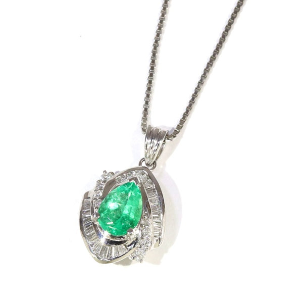 Emerald Ring Platinum Vintage Jewelry JEM-1092-03