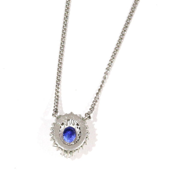Sapphire Necklace Platinum Vintage Jewelry JEM00090