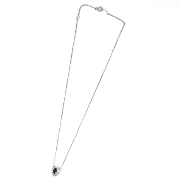Sapphire Necklace Platinum Vintage Jewelry JEM00090