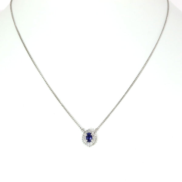 Sapphire Necklace Platinum Vintage Jewelry JEM00090