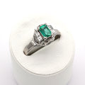 エメラルド リング プラチナ ヴィンテージ ジュエリー Estate Jewelry Japan JEM-1219-3