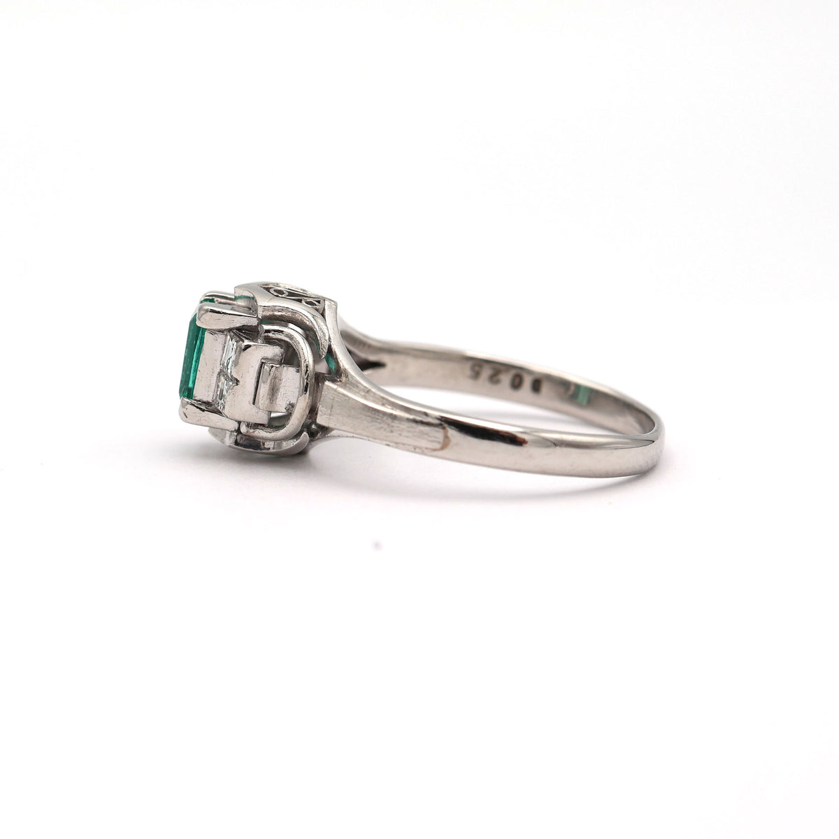 エメラルド リング プラチナ ヴィンテージ ジュエリー Estate Jewelry Japan JEM-1219-3