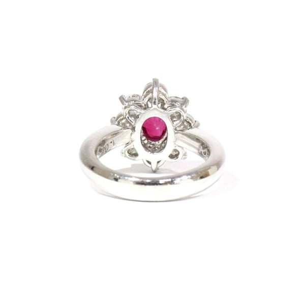 Ruby Ring Platinum Vintage Jewelry JEM-2199