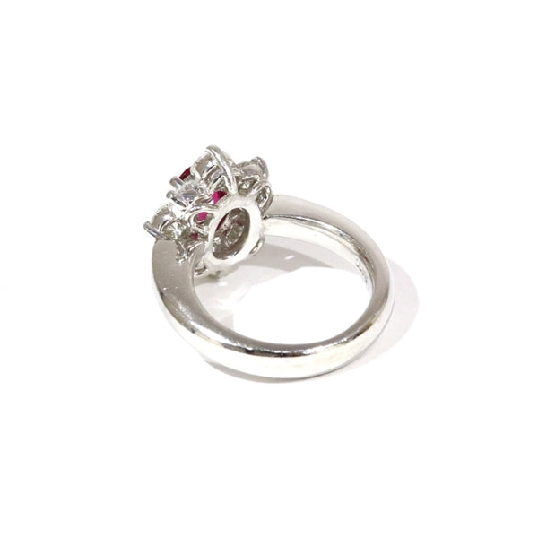 Ruby Ring Platinum Vintage Jewelry JEM-2199