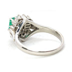Emerald Ring Pt900 0.94ct Diamond 0.34ct Vintage Jewelry JEM-622-4