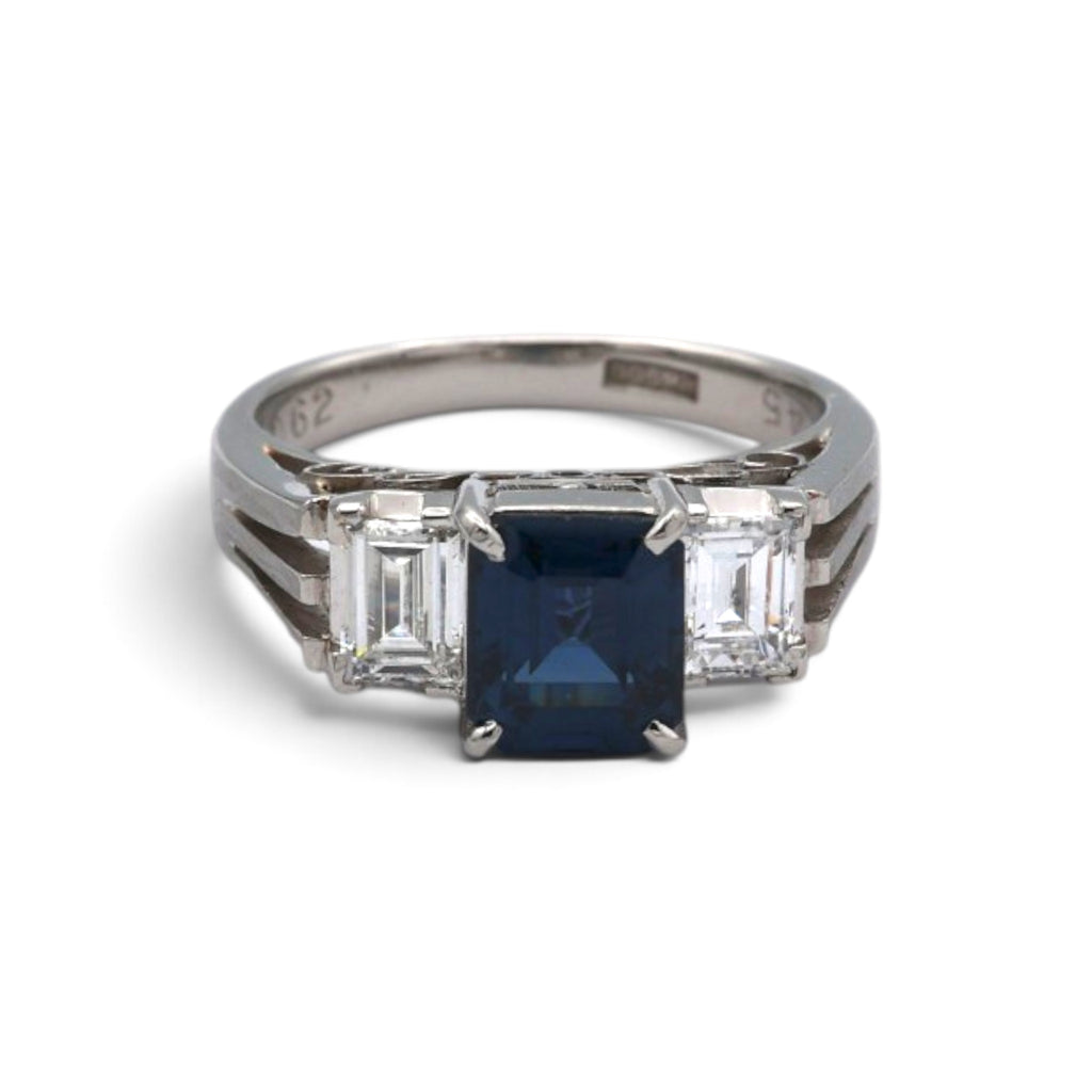 Sapphire Ring Platinum PT900 Vintage Jewelry Estate Jewelry Japan JEM-655-4