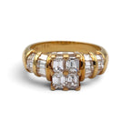 Diamond Ring Gold K18 Vintage Jewelry Estate Jewelry Japan JEM-658-5