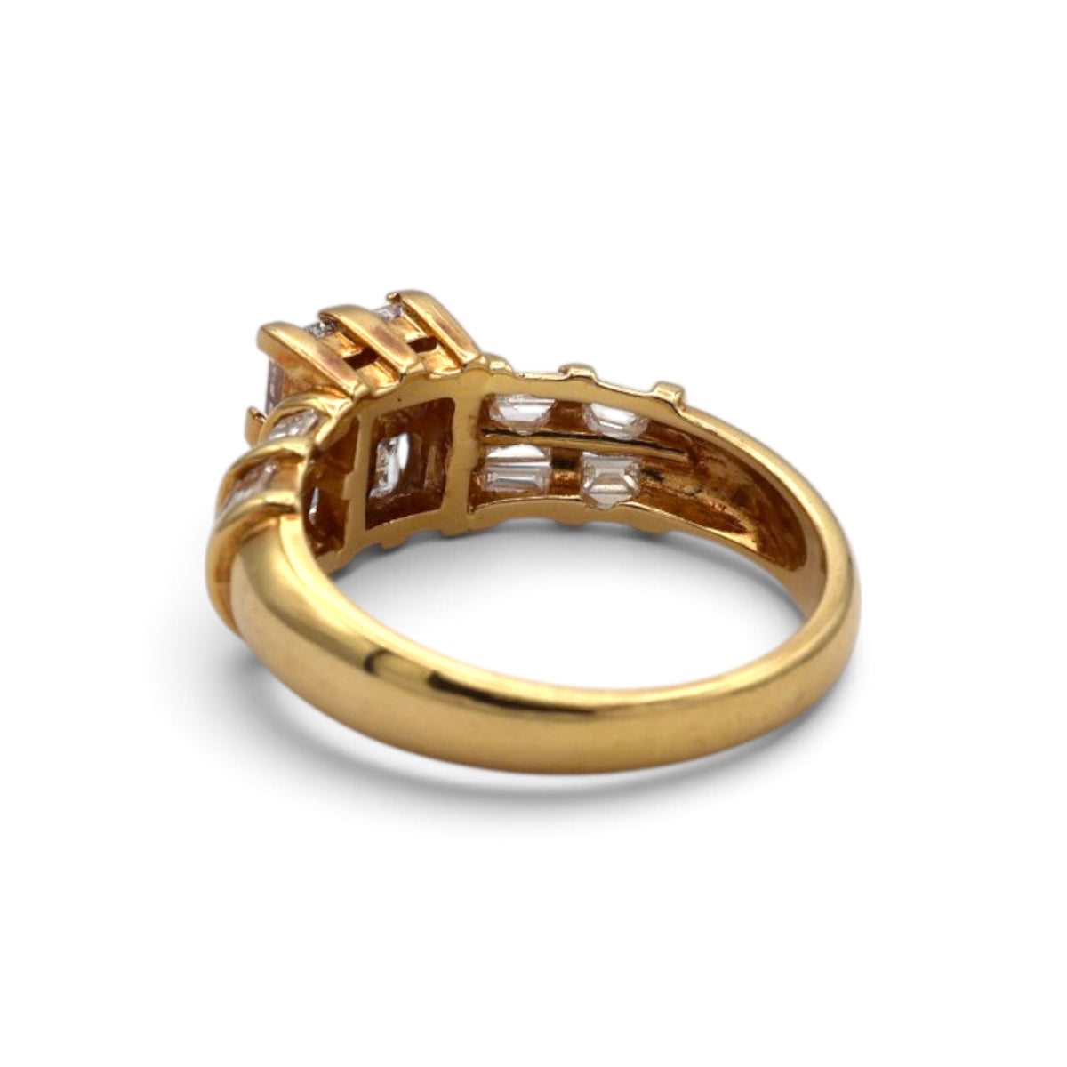 Diamond Ring Gold K18 Vintage Jewelry Estate Jewelry Japan JEM-658-5