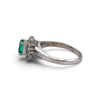 エメラルド リング プラチナ PT900 ヴィンテージ ジュエリー Estate Jewelry Japan JEM-705-2