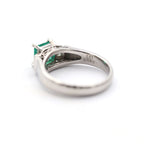 エメラルド リング プラチナ PT900 ヴィンテージ ジュエリー Estate Jewelry Japan JEM-709-6