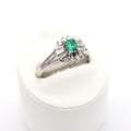 エメラルド リング プラチナ PT900 ヴィンテージ ジュエリー Estate Jewelry Japan JEM-710-1