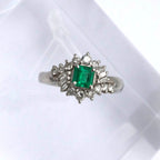 エメラルド リング プラチナ PT900 ヴィンテージ ジュエリー Estate Jewelry Japan JEM-710-5
