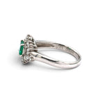 エメラルド リング プラチナ PT900 ヴィンテージ ジュエリー Estate Jewelry Japan JEM-710-5