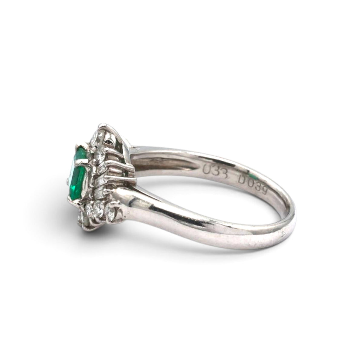 エメラルド リング プラチナ PT900 ヴィンテージ ジュエリー Estate Jewelry Japan JEM-710-5