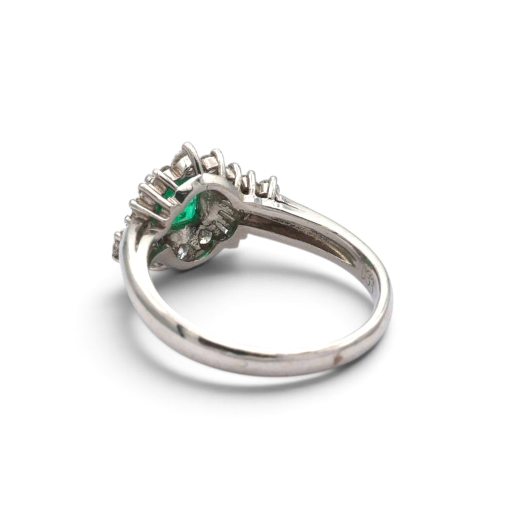エメラルド リング プラチナ PT900 ヴィンテージ ジュエリー Estate Jewelry Japan JEM-710-5