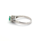 エメラルド リング プラチナ PT850 ヴィンテージ ジュエリー Estate Jewelry Japan JEM-711-2