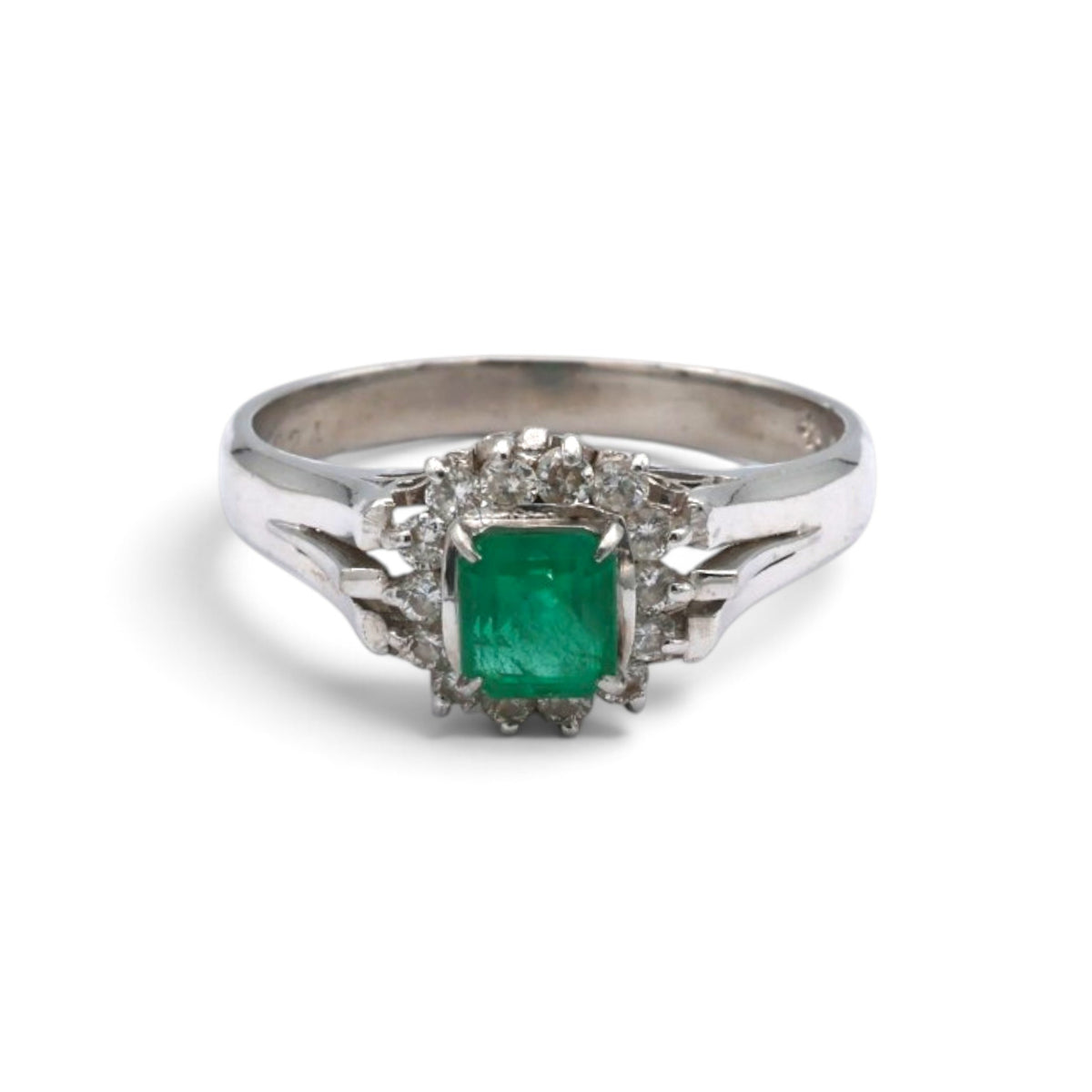エメラルド リング プラチナ PT850 ヴィンテージ ジュエリー Estate Jewelry Japan JEM-713-6