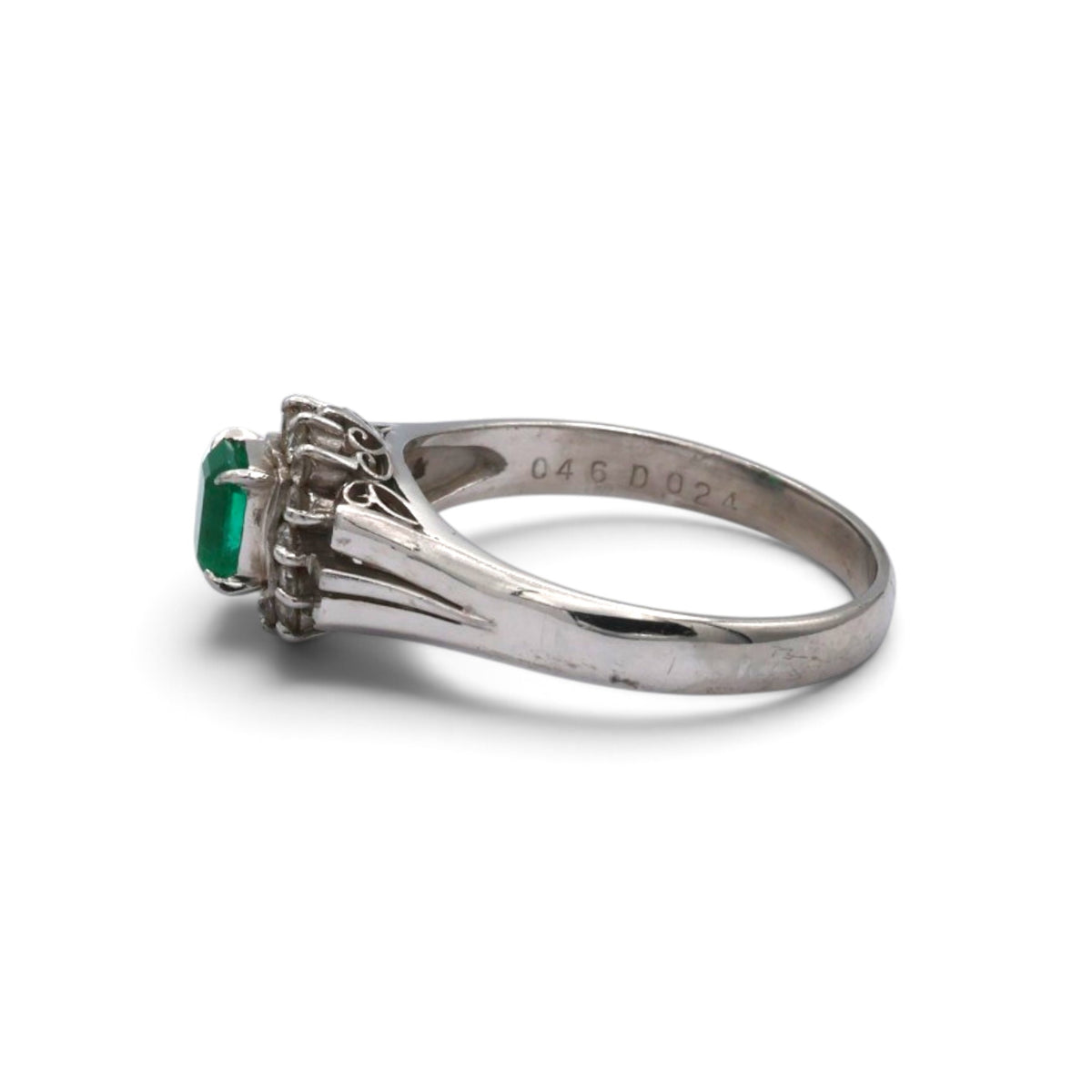 エメラルド リング プラチナ PT850 ヴィンテージ ジュエリー Estate Jewelry Japan JEM-713-6