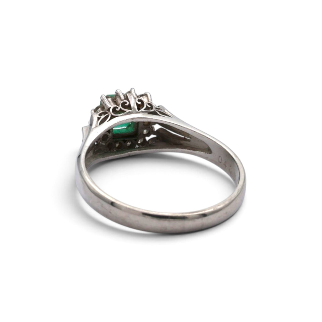 エメラルド リング プラチナ PT850 ヴィンテージ ジュエリー Estate Jewelry Japan JEM-713-6
