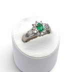 エメラルド リング プラチナ PT900 ヴィンテージ ジュエリー Estate Jewelry Japan JEM-731-4