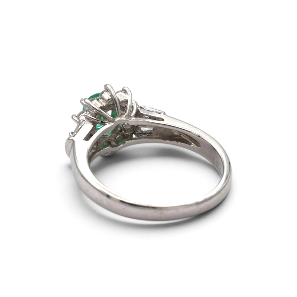 エメラルド リング プラチナ PT900 ヴィンテージ ジュエリー Estate Jewelry Japan JEM-731-4
