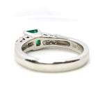 Emerald Ring Pt900 0.55ct Diamond 0.38ct Vintage Jewelry JEM-738-8