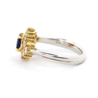 Sapphire Ring K18 Pt900 0.56ct Diamond 0.45ct Vintage Jewelry JEM-744-9