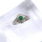 エメラルド リング プラチナ PT900 ヴィンテージ ジュエリー Estate Jewelry Japan JEM-765-4