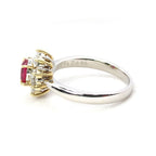 ルビー リング Pt900 K18 0.76ct ダイヤモンド 0.36ct ヴィンテージ ジュエリー JEM-818-9