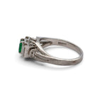 Emerald Ring Platinum PT900 Vintage Jewelry Estate Jewelry Japan JEM-J004-8