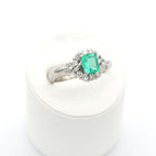 エメラルド リング プラチナ PT900 ヴィンテージ ジュエリー Estate Jewelry Japan JEM-J017-7