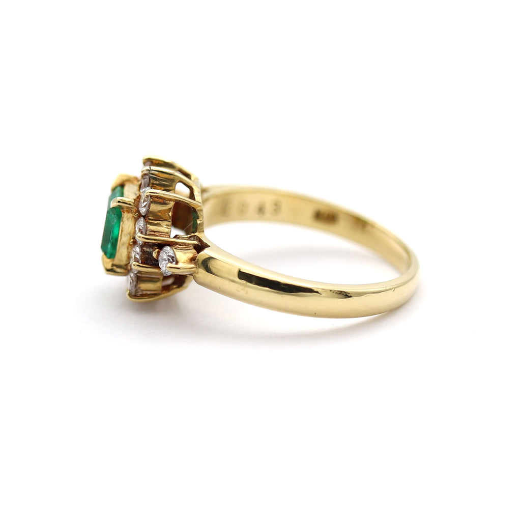 エメラルド リング ゴールド K18 ヴィンテージ ジュエリー Estate Jewelry Japan JEM-J038-5