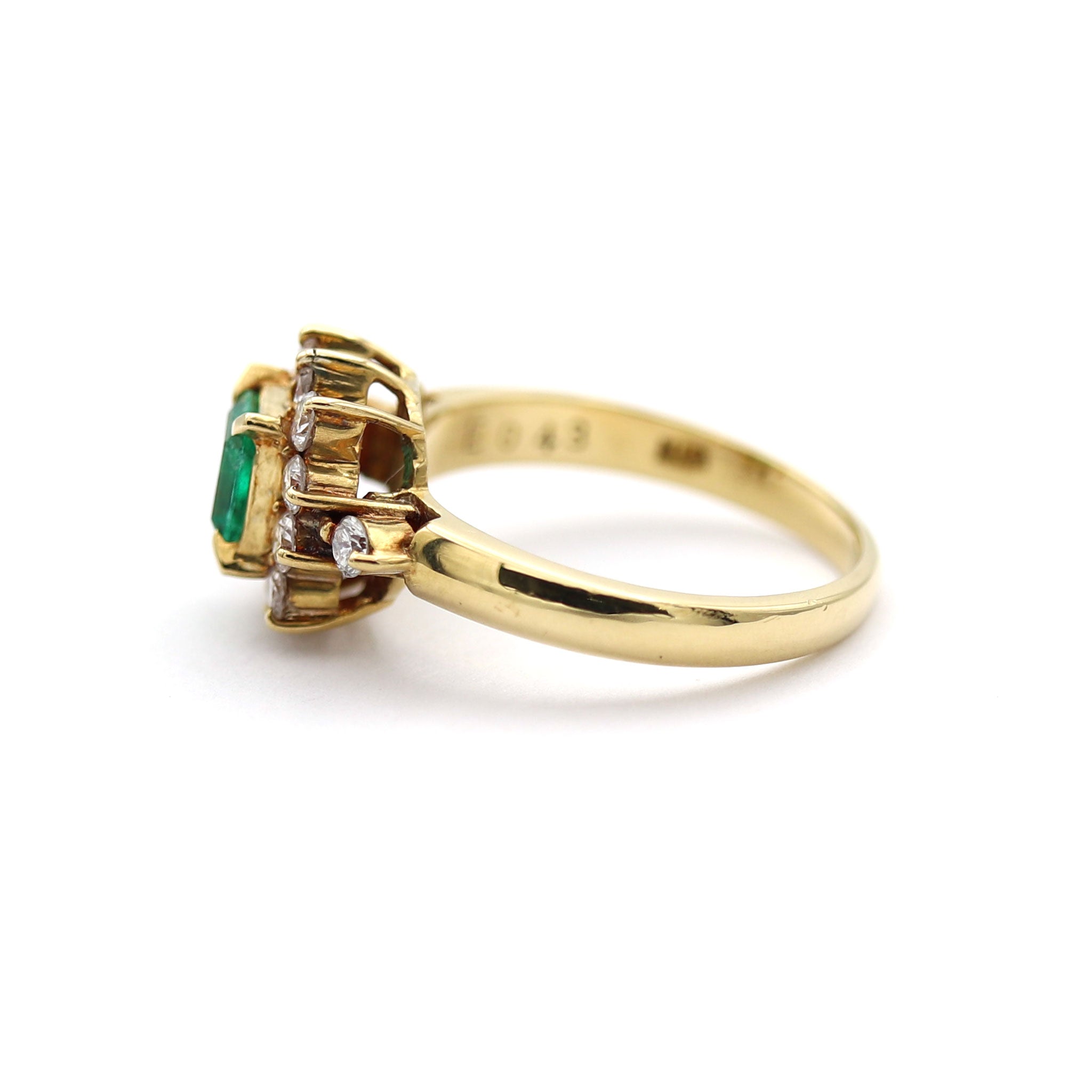エメラルド リング ゴールド K18 ヴィンテージ ジュエリー Estate Jewelry Japan JEM-J038-5