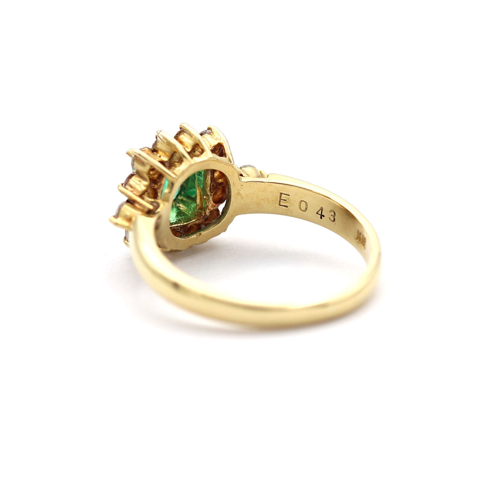 エメラルド リング ゴールド K18 ヴィンテージ ジュエリー Estate Jewelry Japan JEM-J038-5