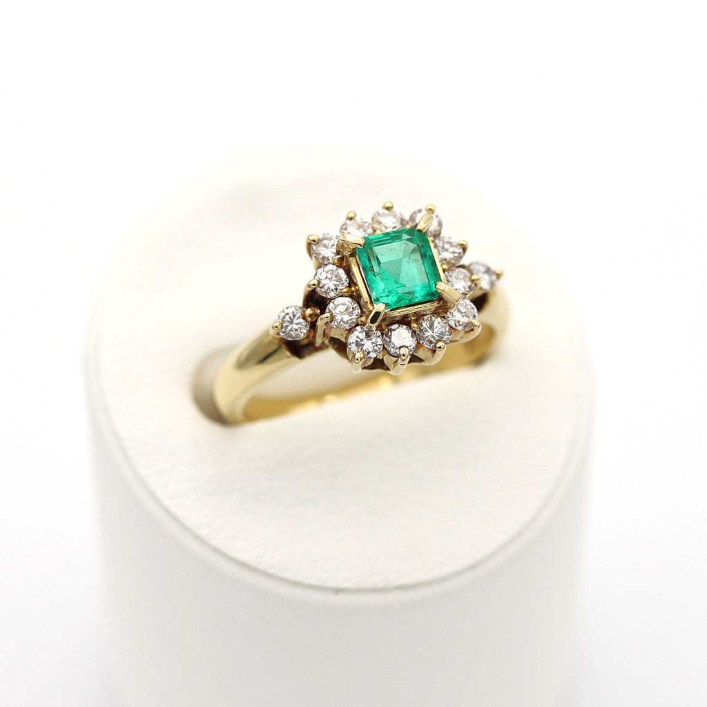 エメラルド リング ゴールド K18 ヴィンテージ ジュエリー Estate Jewelry Japan JEM-J038-5