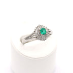 エメラルド リング プラチナ PT900 ヴィンテージ ジュエリー Estate Jewelry Japan JEM-713-2
