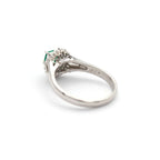 エメラルド リング プラチナ PT900 ヴィンテージ ジュエリー Estate Jewelry Japan JEM-713-2