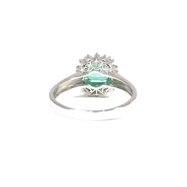 Emerald Ring Platinum Vintage Jewelry JEM-J106-2