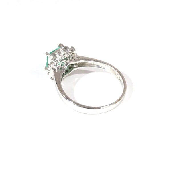 Emerald Ring Platinum Vintage Jewelry JEM-J106-2