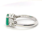 エメラルド リング Pt900 1.43ct ダイヤモンド 0.38ct ヴィンテージ ジュエリー JEM-SN-2