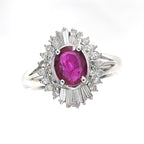 ルビー リング Pt900 1.28ct ダイヤモンド 0.56ct ヴィンテージ ジュエリー JEM-SN-4